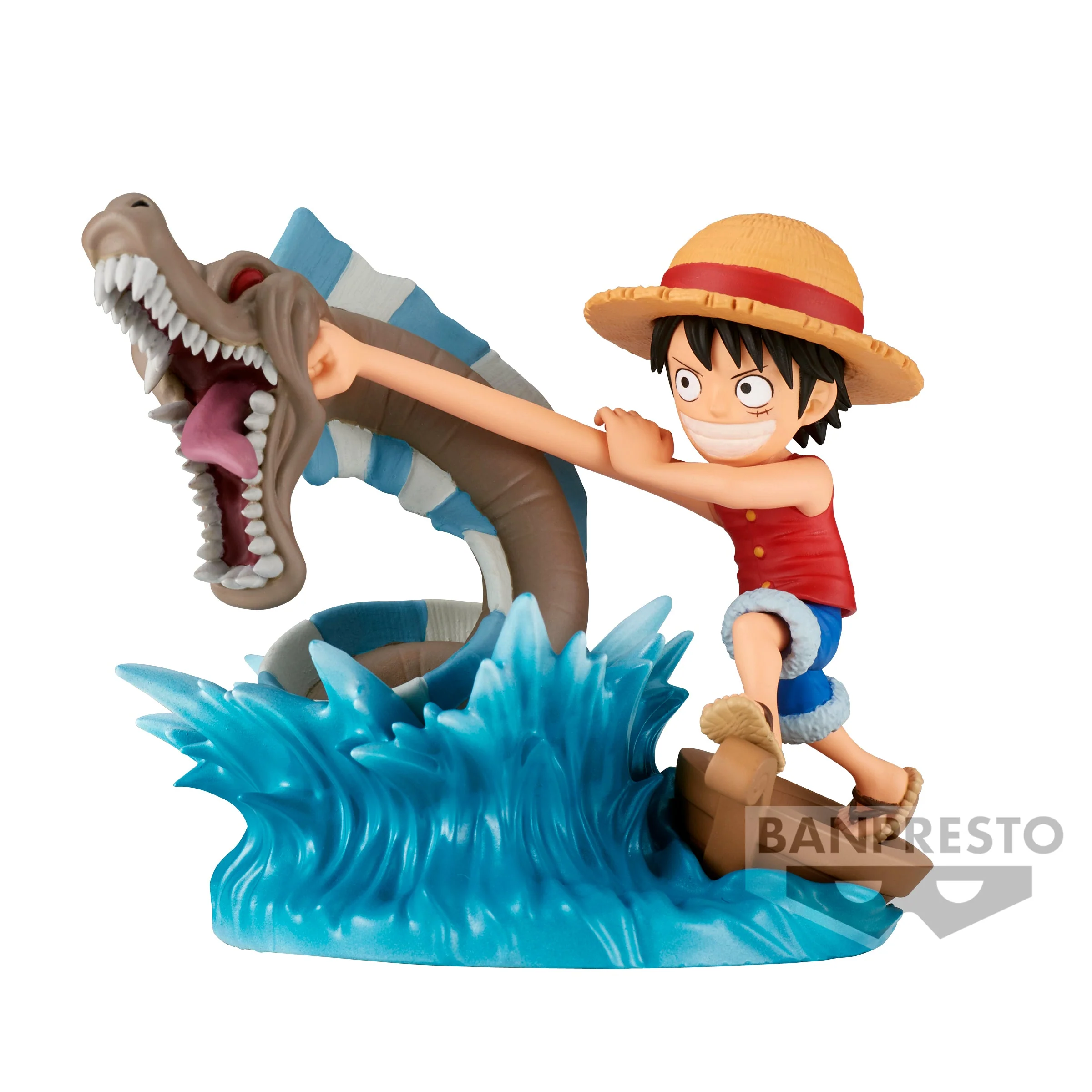 BANPRESTO ONE PIECE WORLD COLLECTABLE FIGURE LOG STORIES MONKEY D LUFFY VS LOCAL SEA MONSTER FIGURE - Image 7