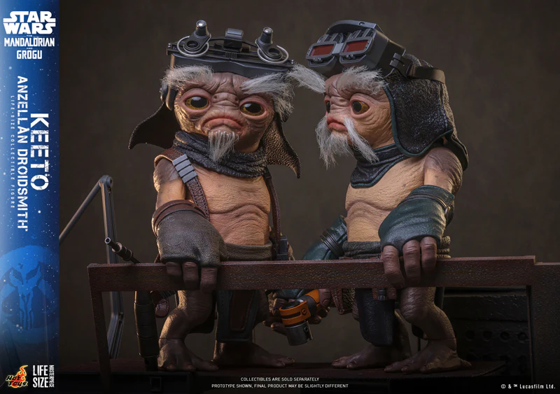 HOT TOYS LIFE SIZE MASTERPIECE SERIES LMS018 THE MANDALORIAN AND GROGU KEETO ANZELLAN DROIDSMITH ACTION FIGURE [PRE ORDER] - Image 6