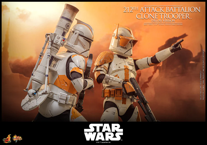 HOT TOYS MOVIE MASTERPIECE SERIES MMS852 STAR WARS EPISODE III REVENGE OF THE SITH 212TH ATTACK BATTALION CLONE TROOPER DELUXE VERSION FIGURE [PRE ORDER] - Image 10