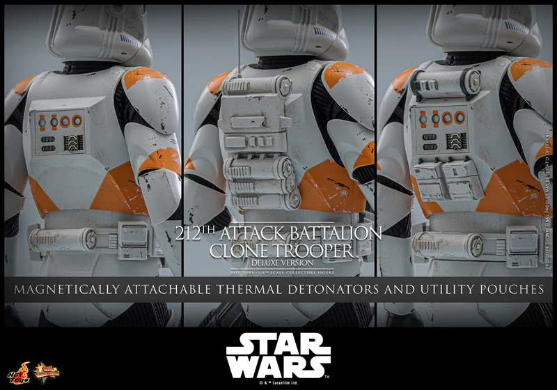 HOT TOYS MOVIE MASTERPIECE SERIES MMS852 STAR WARS EPISODE III REVENGE OF THE SITH 212TH ATTACK BATTALION CLONE TROOPER DELUXE VERSION FIGURE [PRE ORDER] - Image 19