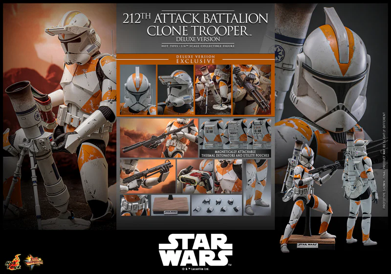 HOT TOYS MOVIE MASTERPIECE SERIES MMS852 STAR WARS EPISODE III REVENGE OF THE SITH 212TH ATTACK BATTALION CLONE TROOPER DELUXE VERSION FIGURE [PRE ORDER] - Image 21
