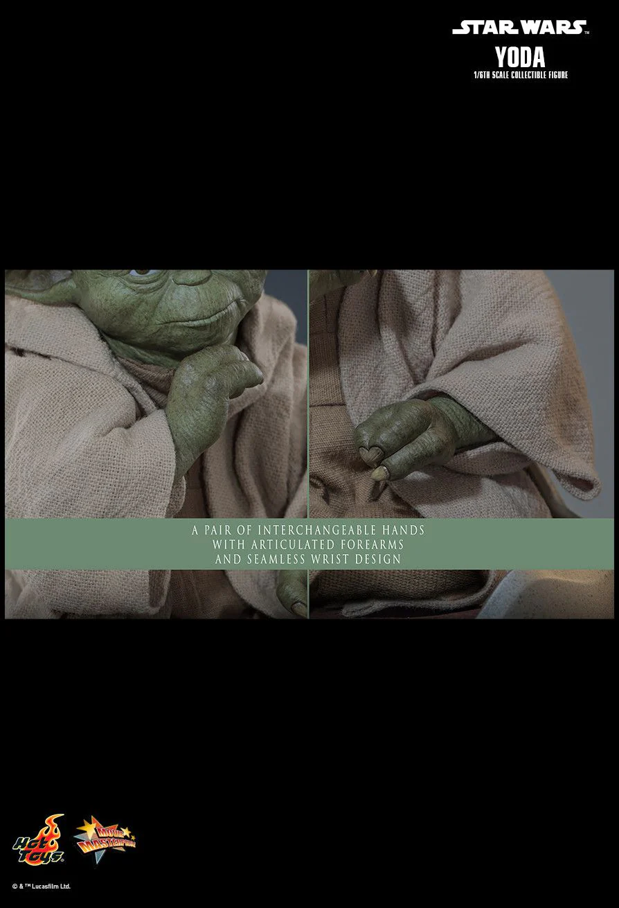 HOT TOYS MOVIE MASTERPIECE SERIES MMS878 STAR WARS EPISODE III REVENGE OF THE SITH YODA ACTION FIGURE [PRE ORDER] - Image 6