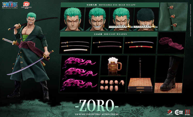 PIXEL POSES ONE PIECE 1/6TH SCALE RORONOA ZORO STANDARD EDITION ACTION FIGURE [PRE ORDER] - Image 7