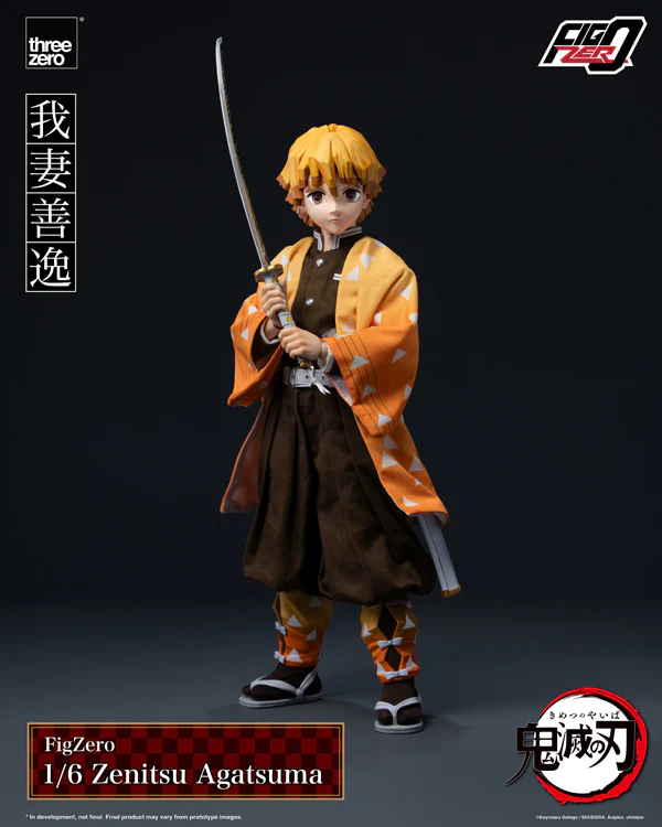 THREEZERO DEMON SLAYER KIMETSU NO YAIBA FIGZERO 1/6TH SCALE COLLECTIBLE ZENITSU AGATSUMA ACTION FIGURE [PRE ORDER] - Image 3