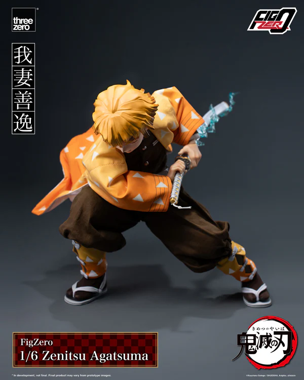 THREEZERO DEMON SLAYER KIMETSU NO YAIBA FIGZERO 1/6TH SCALE COLLECTIBLE ZENITSU AGATSUMA ACTION FIGURE [PRE ORDER] - Image 7